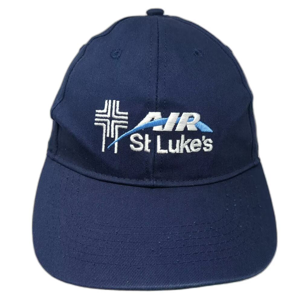 Head To Toe Air St Luke's Embroidered Baseball Cap Blue White OS Adjustable Hat